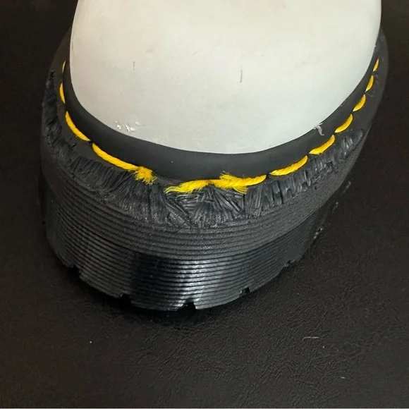 Dr Martens 2976 Quad Smooth Leather White Platform Chelsea Boots W7 hipster M6 - Picture 14 of 15